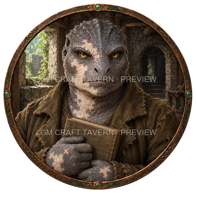 Durg Hillward - aperçu de token de paria vu du dessus