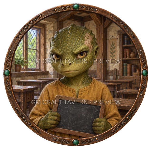 Grom Deepgrove - aperçu de token de villageois vu du dessus