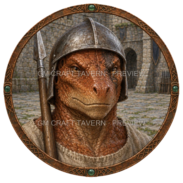 Durg Redcliff - aperçu de token de combattant vu du dessus