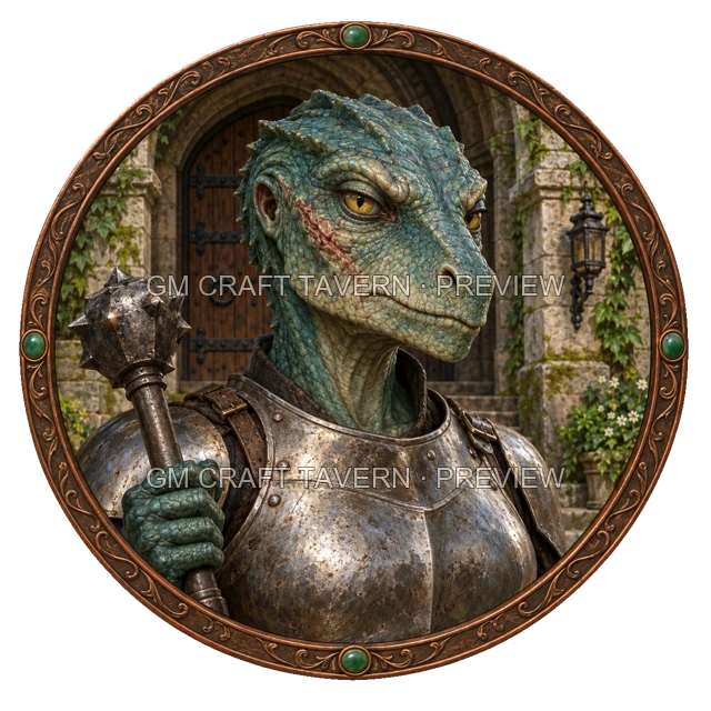 Urdan Clearwell - aperçu de token de combattant vu du dessus
