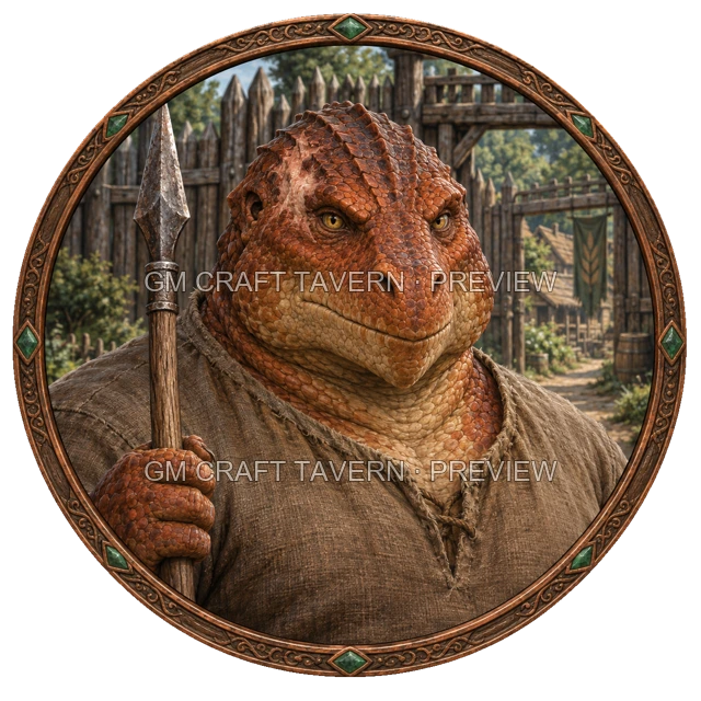 Besha Clearwell - aperçu de token de combattant vu du dessus