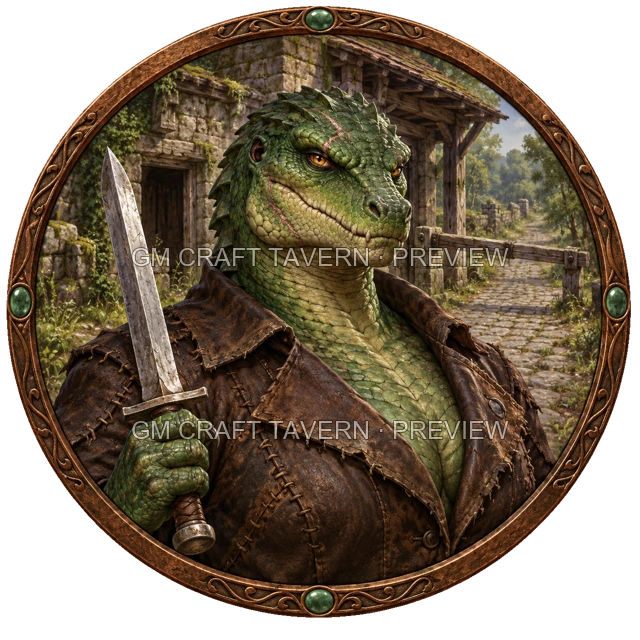 Aperçu de token de capitaine bandit vu du dessus