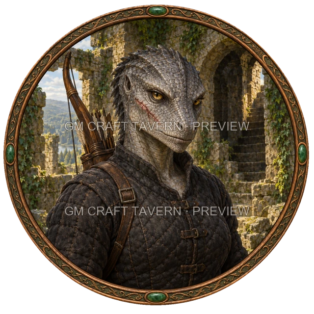 Aperçu de token d’archer ennemi vu du dessus