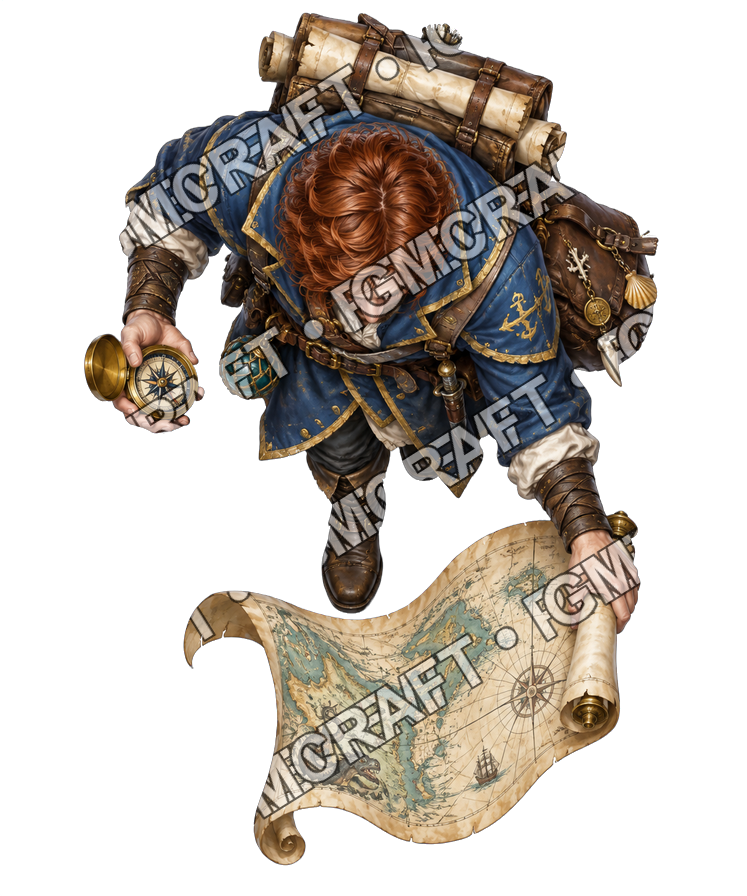 Pirate Ocean 0132 Map Peddler Water Reflections Topdown Token top-down token preview