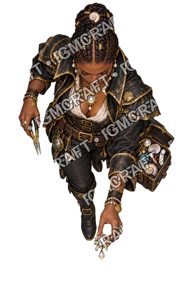 Pirate Ocean 0133 Mother Of Pearl Jeweler Display Window Light Topdown Token top-down token preview