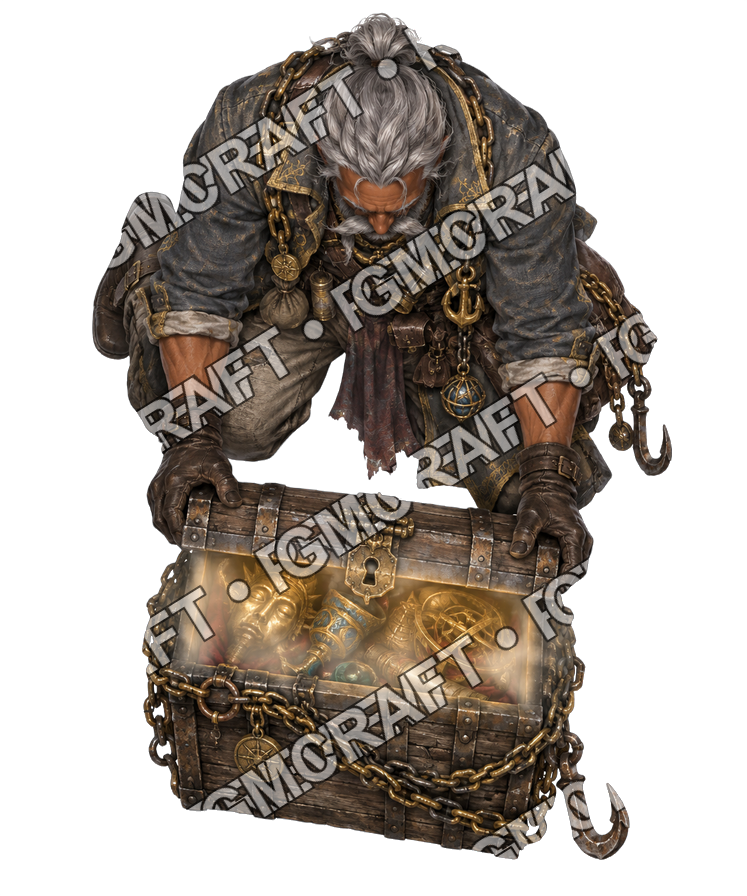 Pirate Ocean 0139 Relic Dealer Market Mist Topdown Token top-down token preview