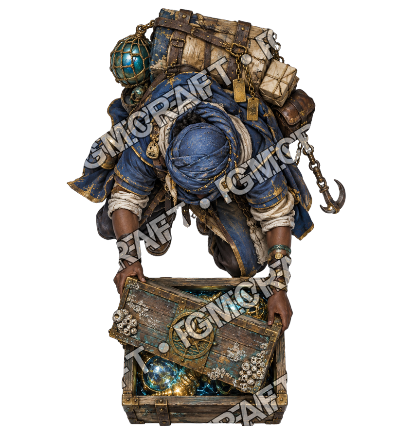 Pirate Ocean 0140 Relic Dealer Water Reflections Topdown Token top-down token preview