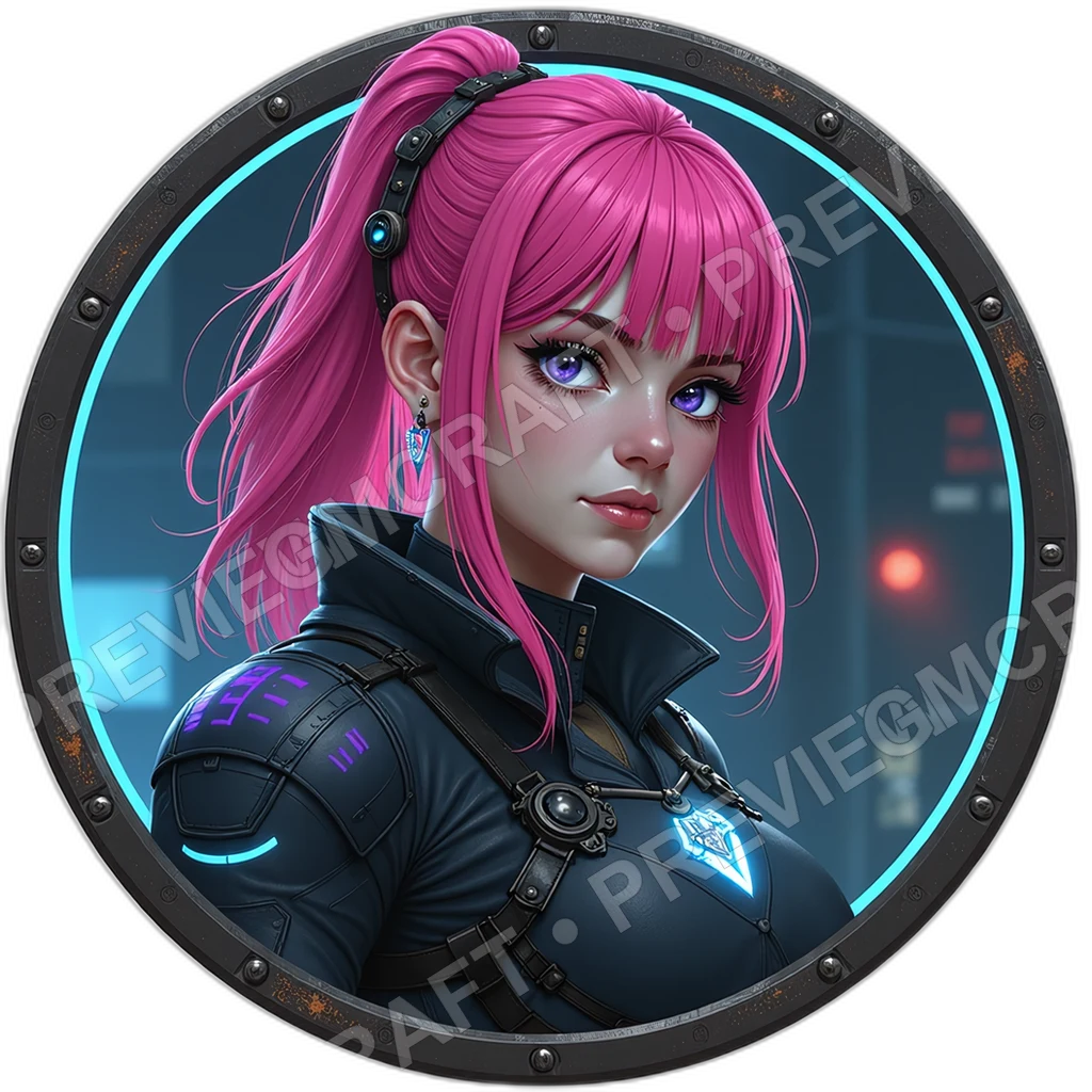 Armored Contractor, Female, Ballistic Torso Plates With Tally Marks, Detachable Grenade Spine, Reinforced Knee Pistons, Heat Blackened Boots, Mercenar 0002 top-down token preview