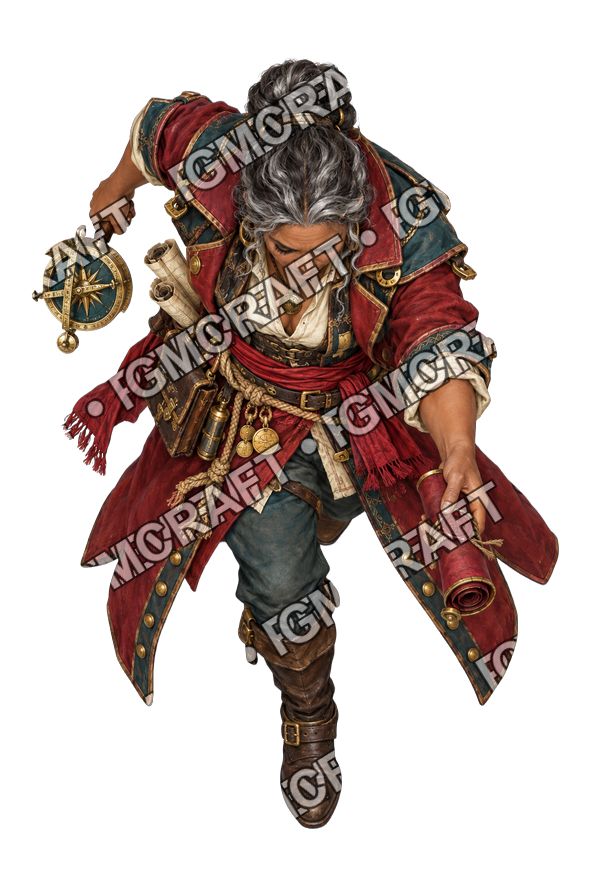 Pirate Ocean 0702 Trader Cunning Topdown Token top-down token preview