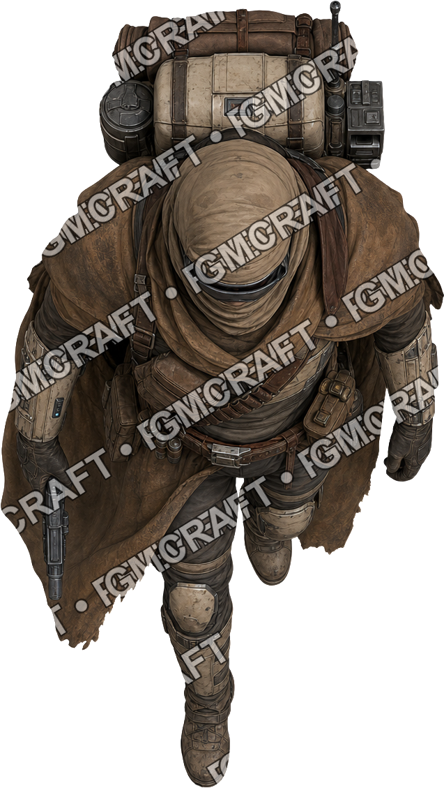 Aperçu du token vu du dessus de Desert Moon Smuggler