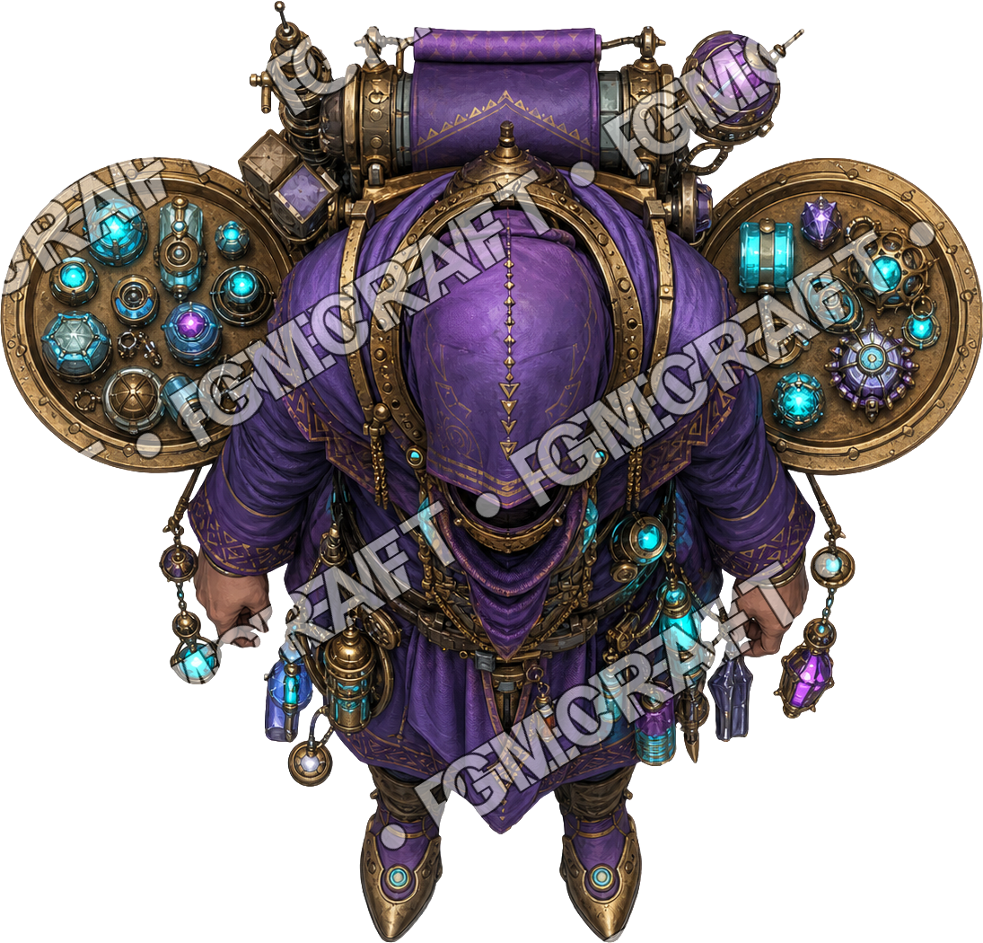 Aperçu du token vu du dessus du camelot Reactor Charm