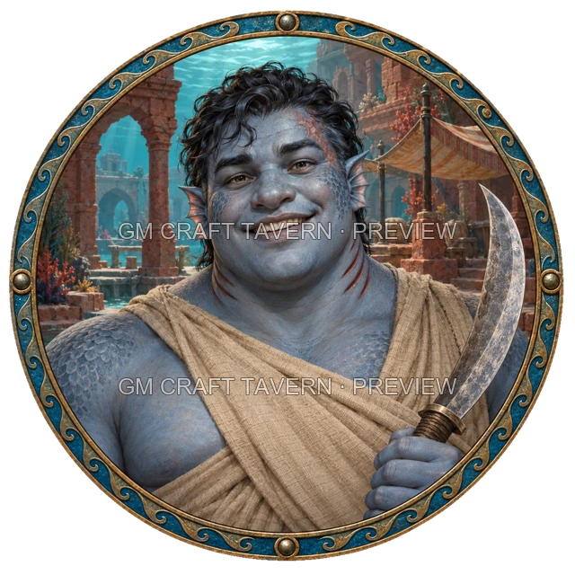 Varka Stonebrook - Barbarian top-down token preview