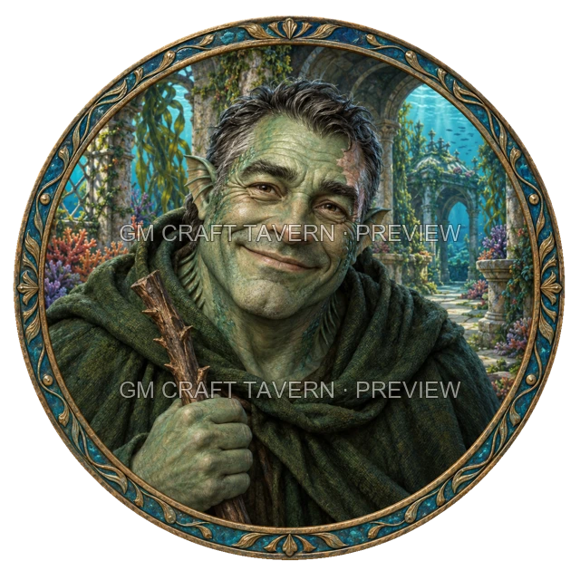 Varka Ironwell - Warlock top-down token preview