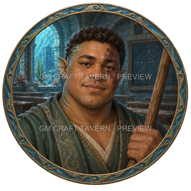 Besha Ironwell - Wizard top-down token preview