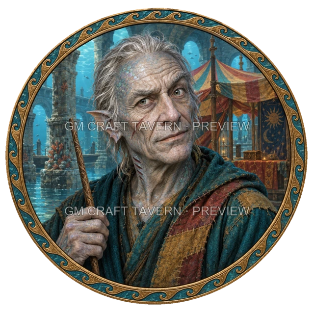 Morga Ironwell - Wizard top-down token preview