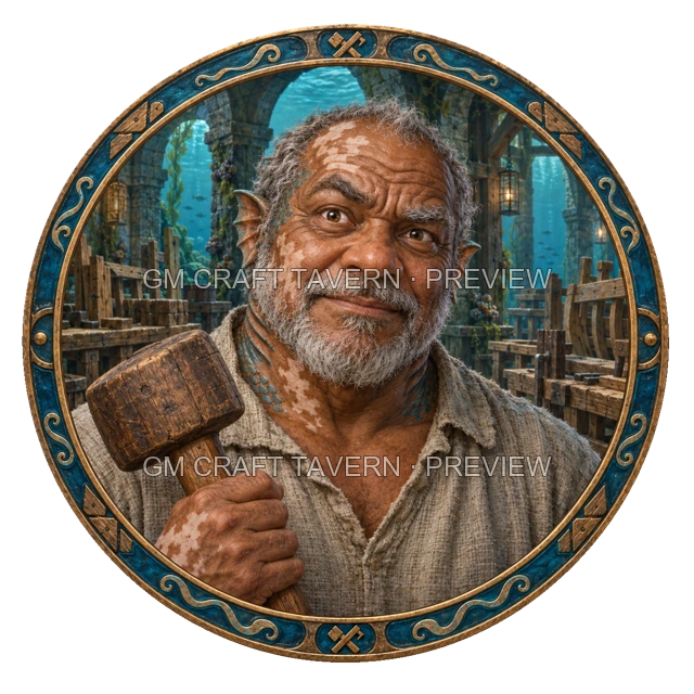 Morga Oakbend - Craftsperson top-down token preview