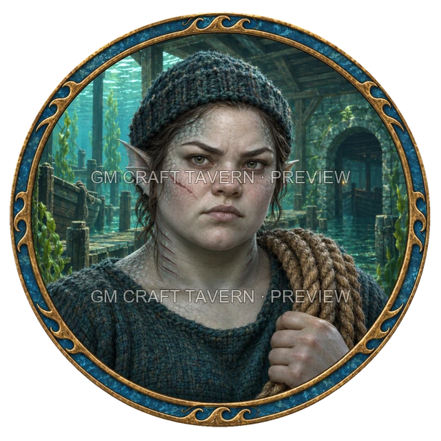 Grom Hillward - Sailor top-down token preview