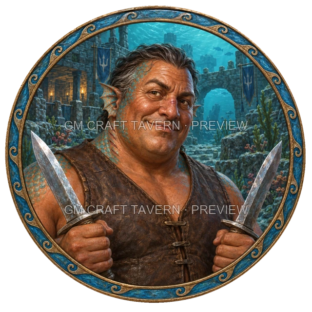 Durg Clearwell - Fighter top-down token preview