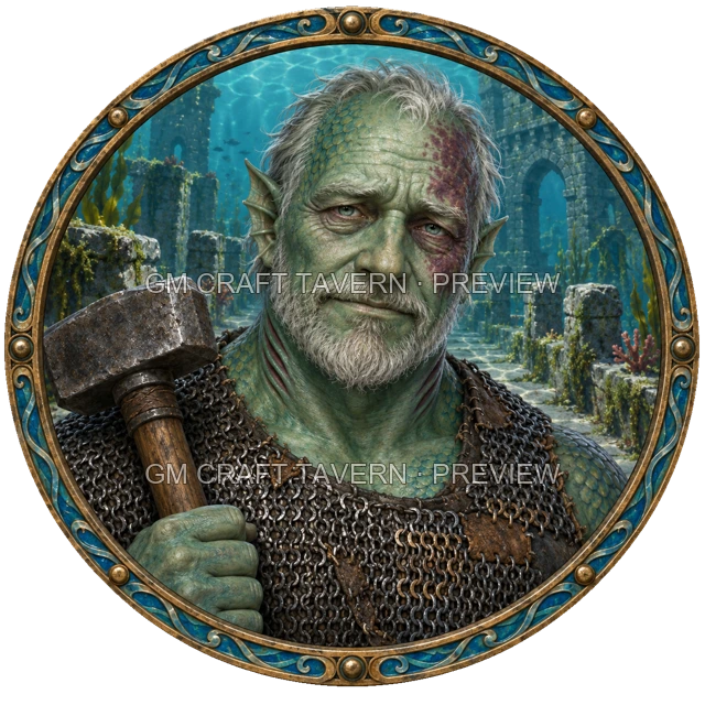 Morga Clearwell - Fighter top-down token preview