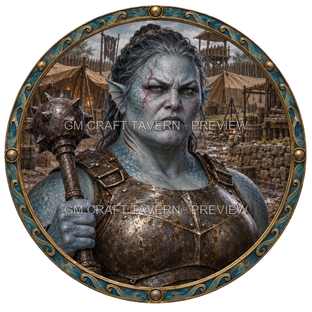 Brutal Mercenary top-down token preview