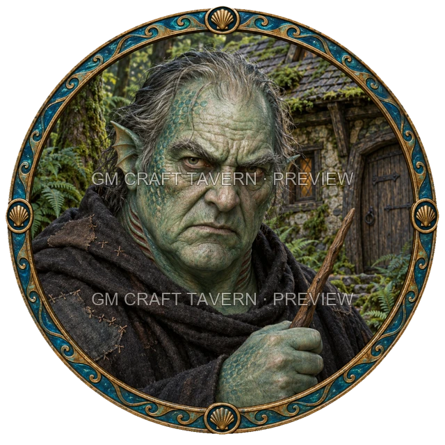 Evil Witch top-down token preview
