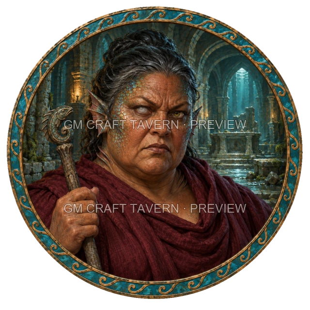 Cult Priest top-down token preview