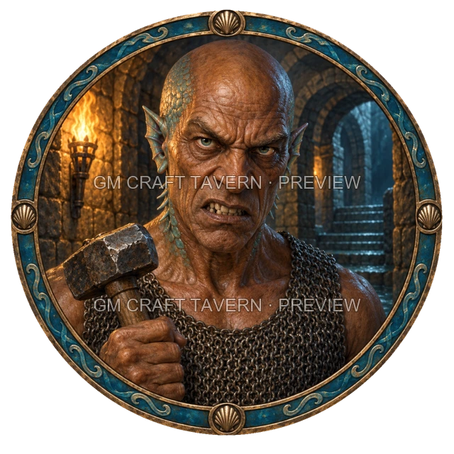 Cult Enforcer top-down token preview