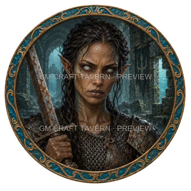 Undead Soldier top-down token preview