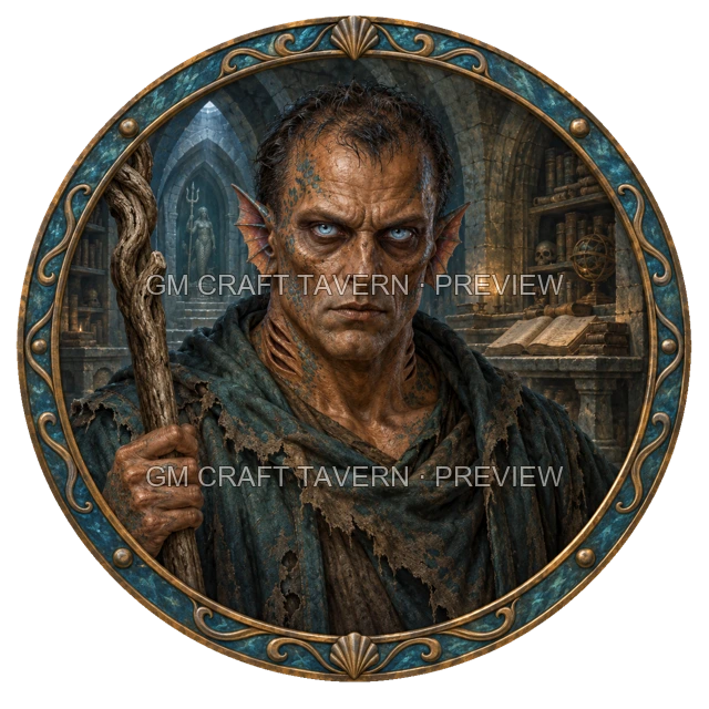 Undead Mage top-down token preview