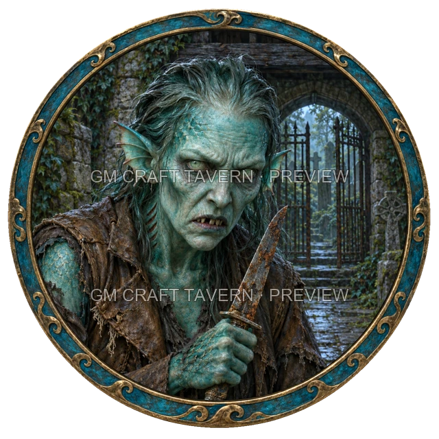 Undead Bandit top-down token preview