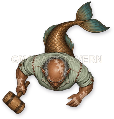 Morga Oakbend - aperçu de token d’artisan vu du dessus