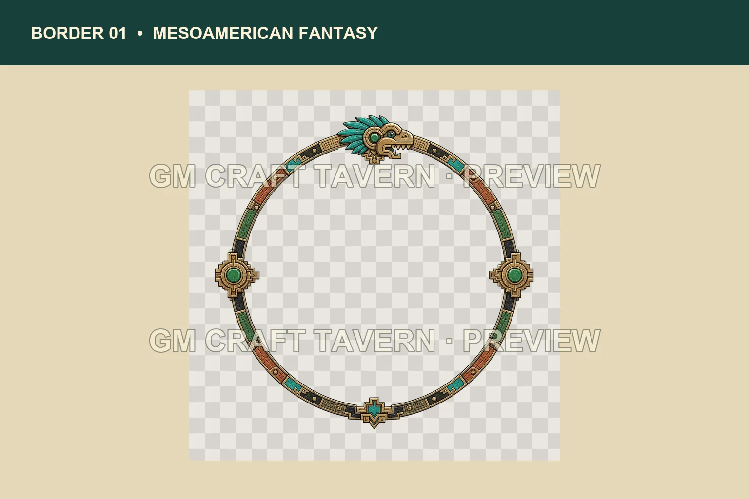 Aperçu du produit Mesoamerican Fantasy Borders 2