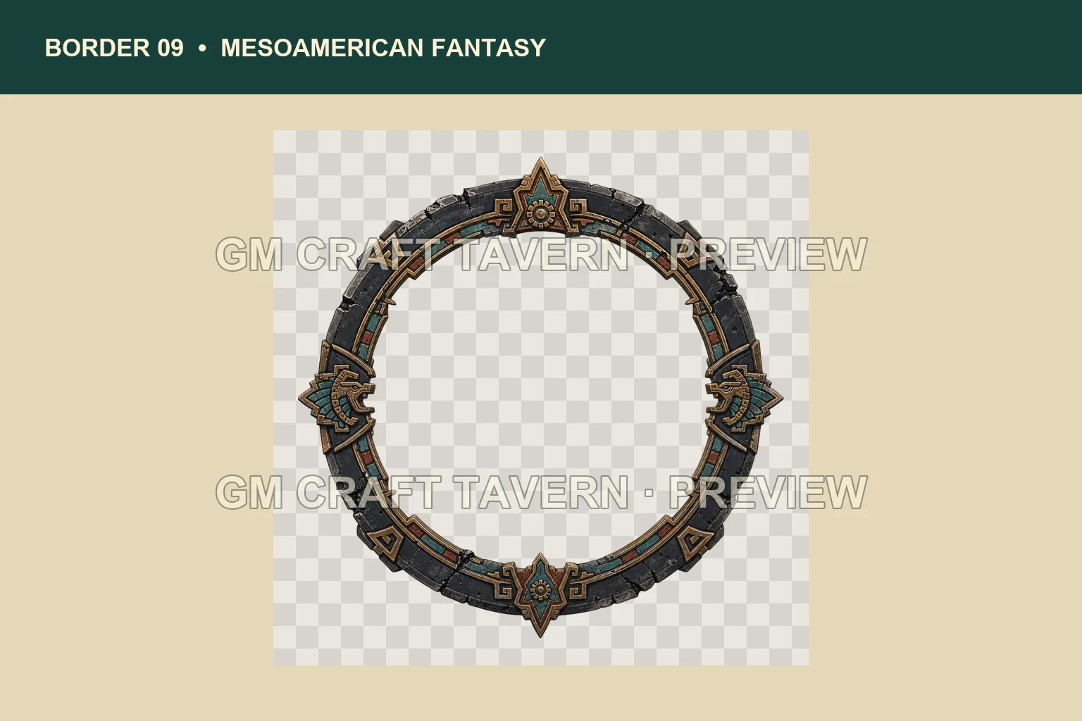 Aperçu du produit Mesoamerican Fantasy Borders 3
