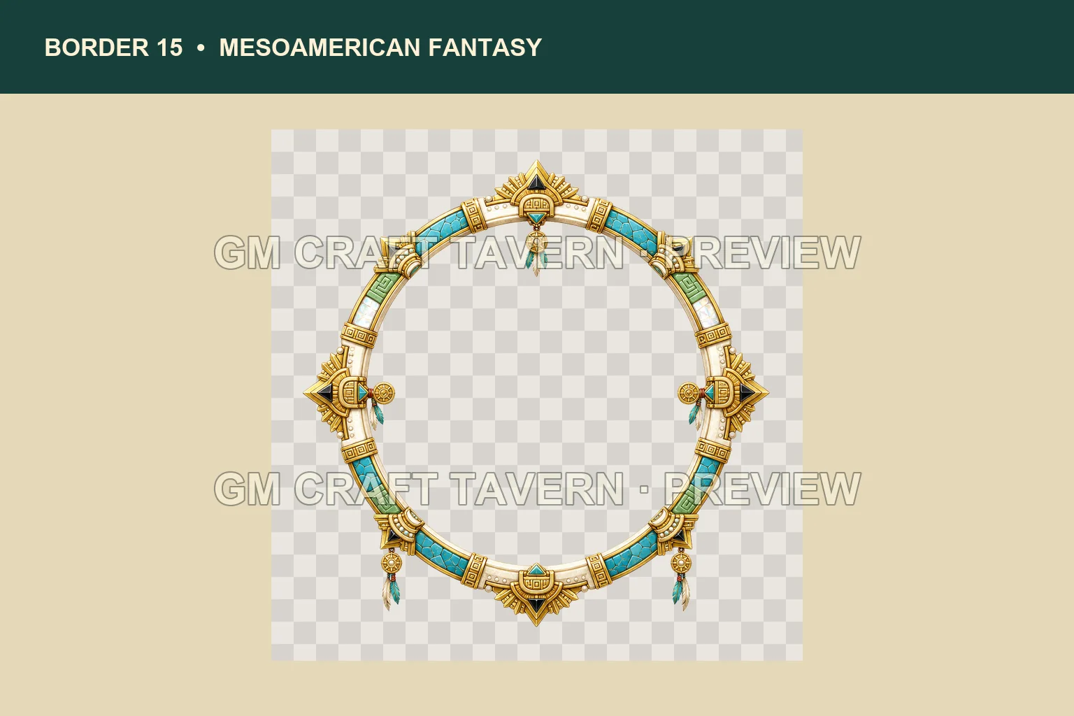Aperçu du produit Mesoamerican Fantasy Borders 4