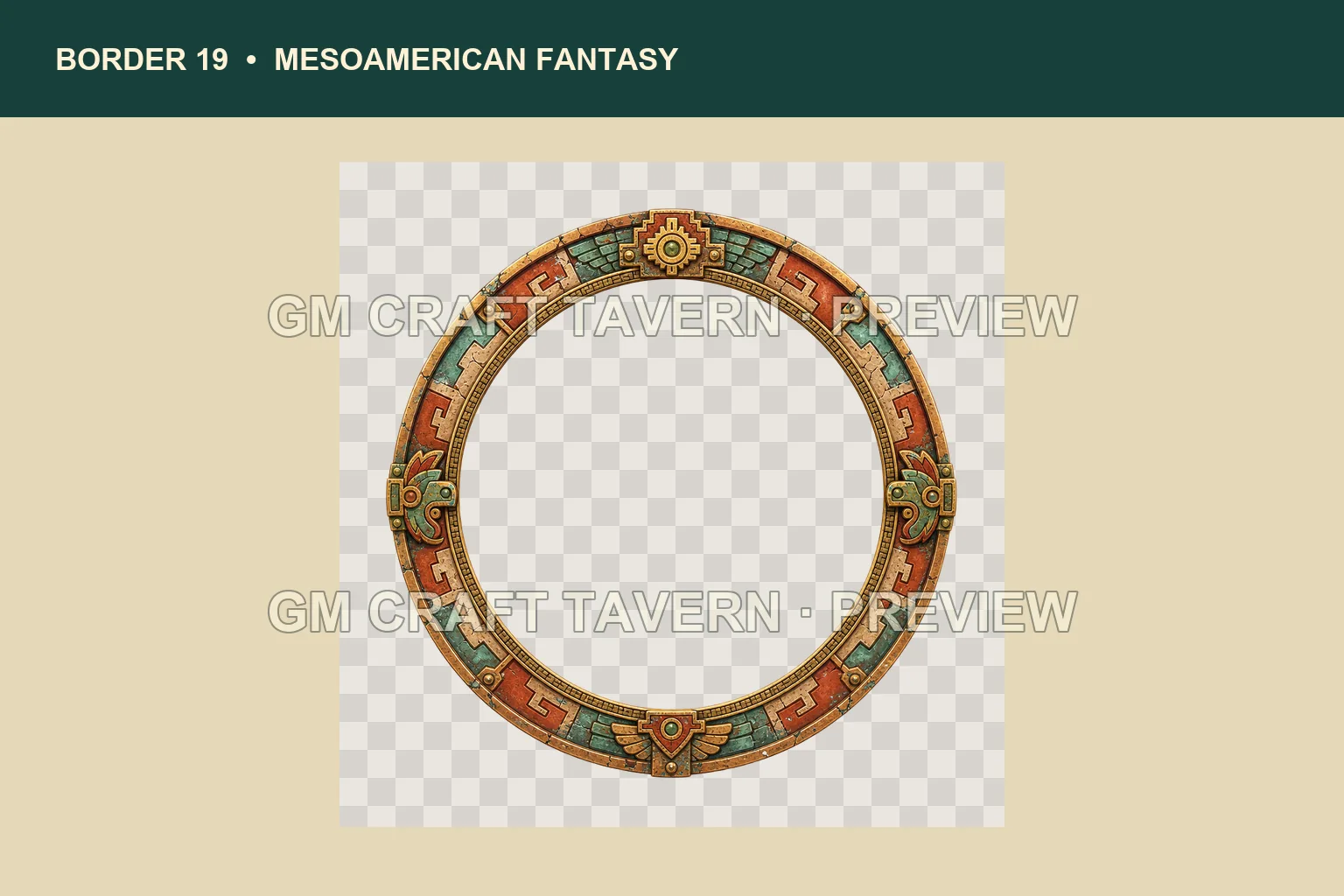 Aperçu du produit Mesoamerican Fantasy Borders 5