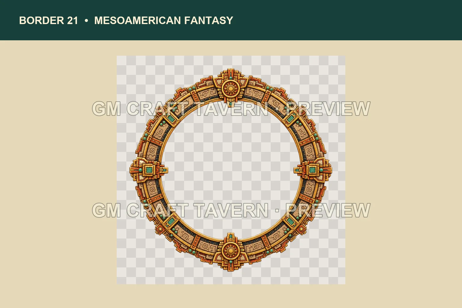 Aperçu du produit Mesoamerican Fantasy Borders 6