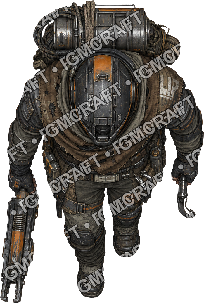 Derelict Boarder top-down token preview