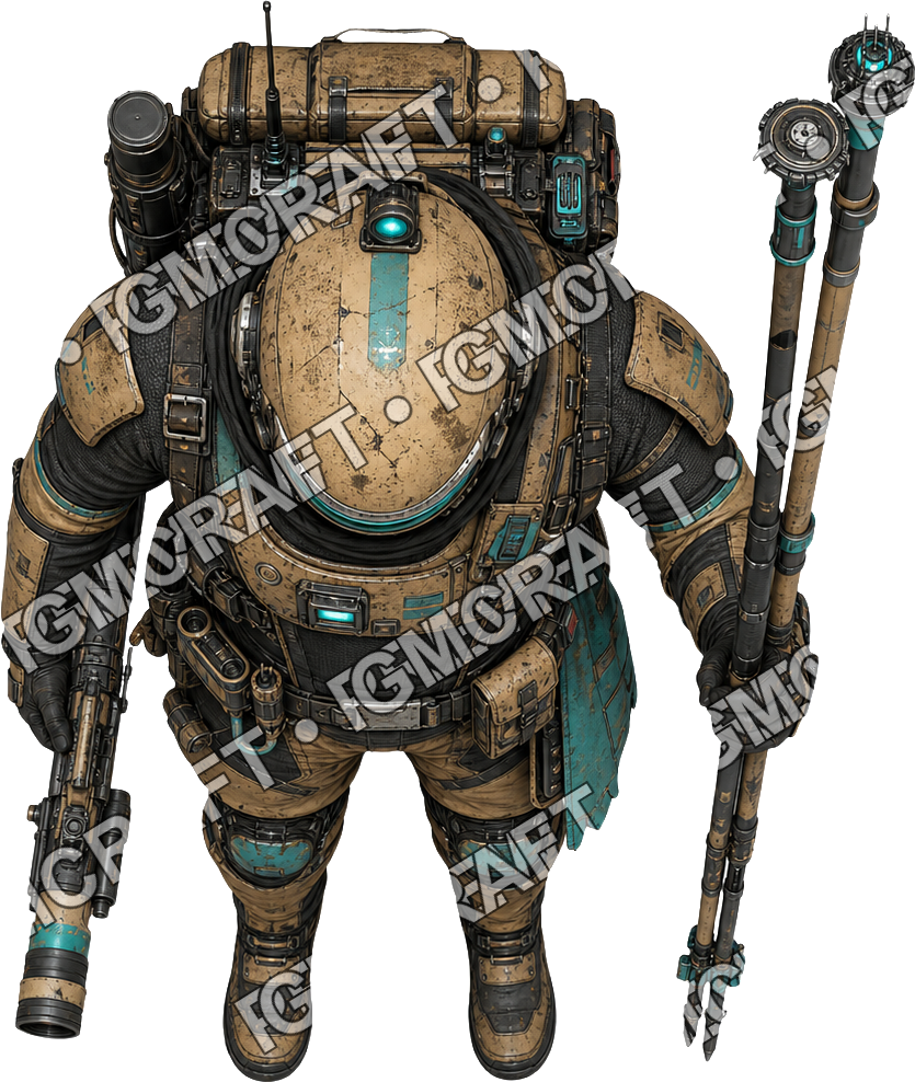 Dusthelm Blasterscout top-down token preview