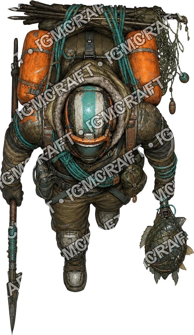 Mud Skiff Trapper top-down token preview