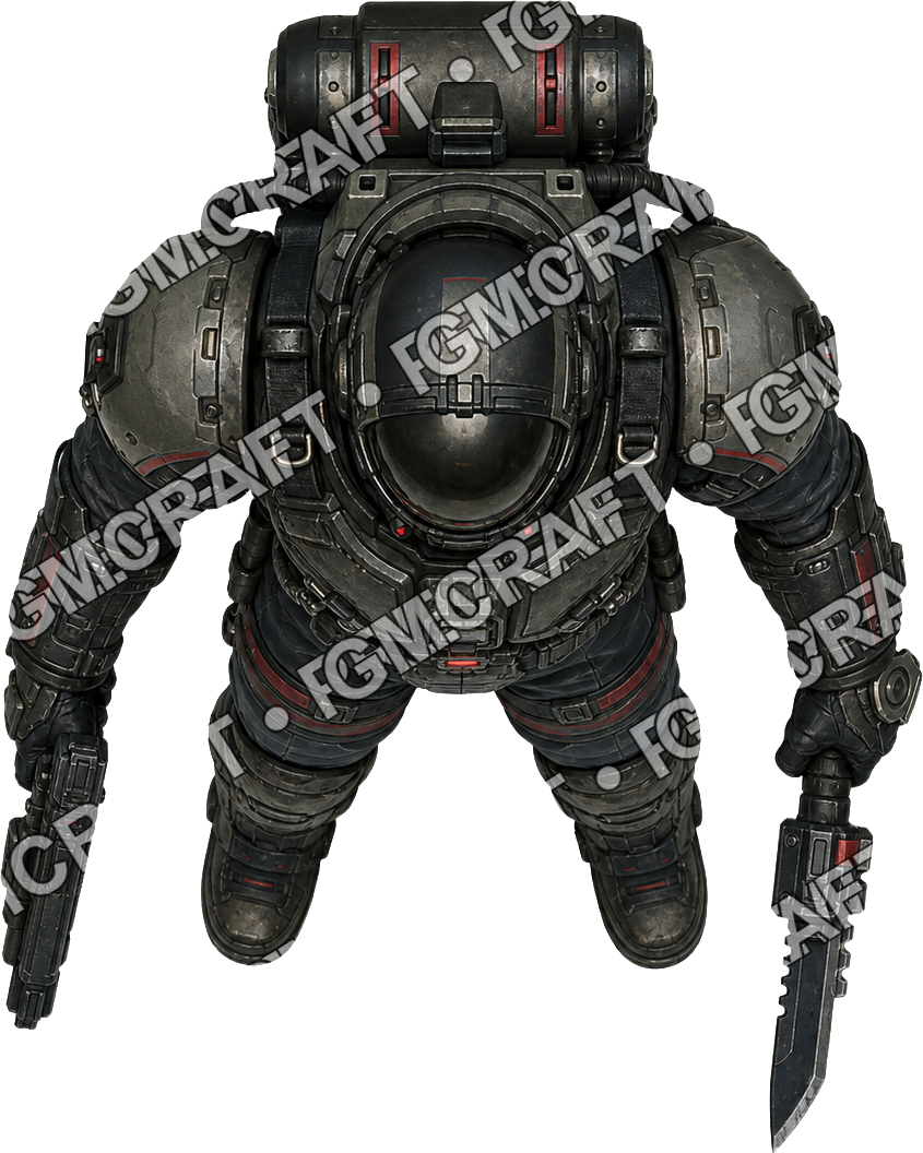 Vacuum Breach Marine top-down token preview