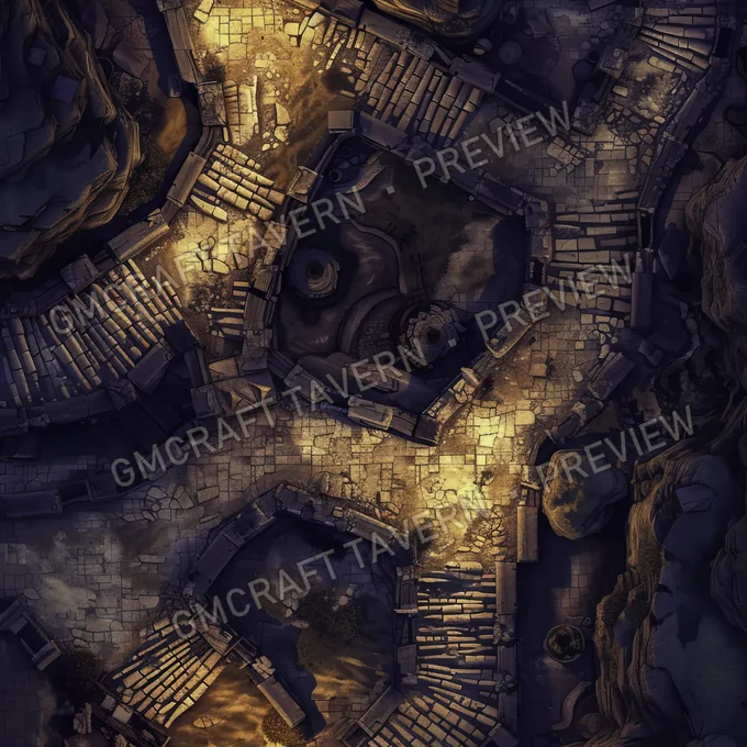 Abandoned Mines With Labyrinthin battlemap preview