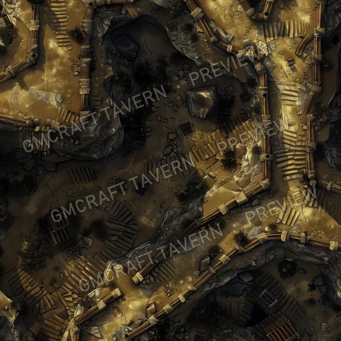 Abandoned Mines With Labyrinthin battlemap preview