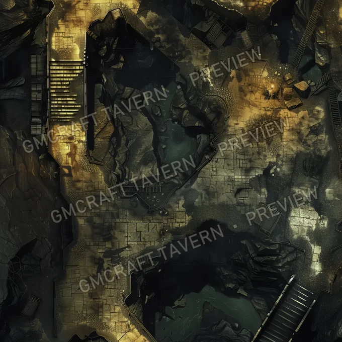 Abandoned Mines With Labyrinthin battlemap preview