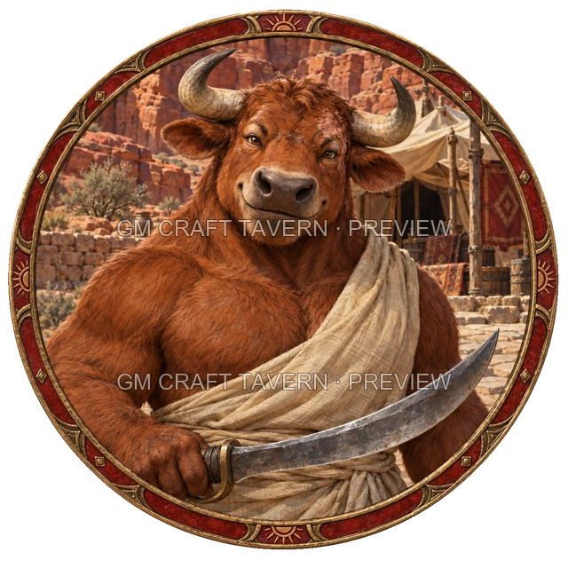 Aperçu du token vu du dessus de Varka Stonebrook - Barbare