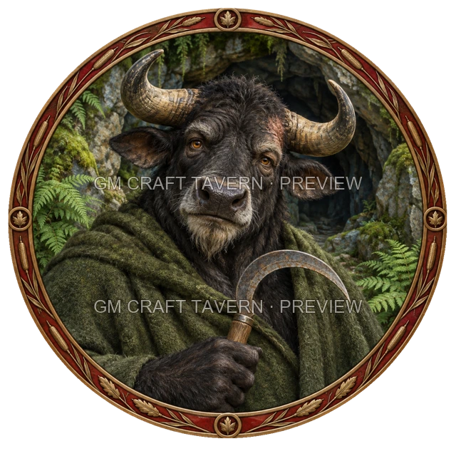 Aperçu du token vu du dessus de Morga Reedvale - Druide