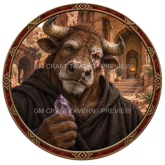 Aperçu du token vu du dessus de Morga Duskford - Ensorceleur