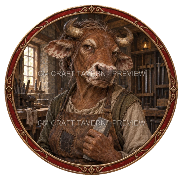 Urdan Westmere - aperçu de token de forgeron vu du dessus