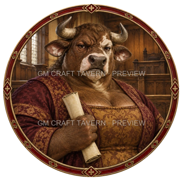 Grom Oakbend - aperçu de token de noble vu du dessus