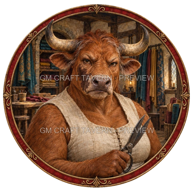 Durg Oakbend - aperçu de token d’artisan vu du dessus