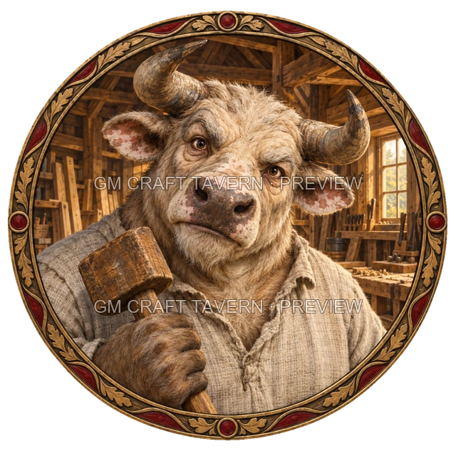 Morga Oakbend - aperçu de token d’artisan vu du dessus